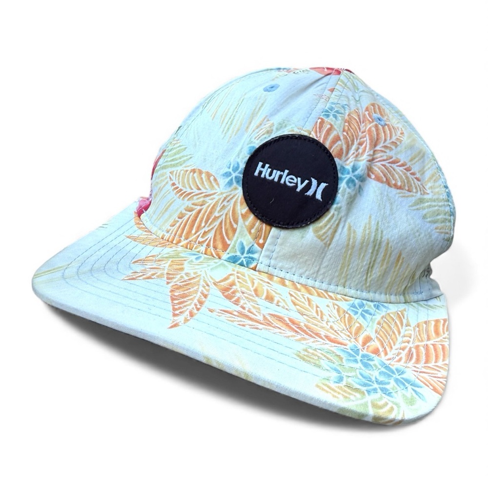 Hurley Multicolor Floral Snapback Cap Tropical Beach Vacation Flat Brim Yupoong